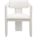  Color_Cream -- Brenda Cream Vegan Leather Upholstered Dining Chair IMAGE 3