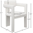  Color_Cream -- Brenda Cream Vegan Leather Upholstered Dining Chair IMAGE 8