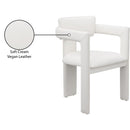  Color_Cream -- Brenda Cream Vegan Leather Upholstered Dining Chair IMAGE 9