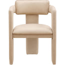  Color_Tan -- Brenda Tan Vegan Leather Upholstered Dining Chair IMAGE 3