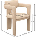  Color_Tan -- Brenda Tan Vegan Leather Upholstered Dining Chair IMAGE 8