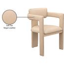  Color_Tan -- Brenda Tan Vegan Leather Upholstered Dining Chair IMAGE 9