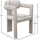  Color_Taupe -- Brenda Taupe Vegan Leather Upholstered Dining Chair IMAGE 8