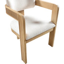  Color_Cream -- Sacha Cream Linen Textured Fabric Upholstered Dining Chair IMAGE 7