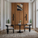 Meridian Sacha Beige Linen Textured Fabric Dining Chair IMAGE 2