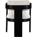 Meridian Sacha Beige Linen Textured Fabric Dining Chair IMAGE 5