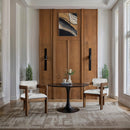  Color_Cream -- Sacha Cream Linen Textured Fabric Upholstered Dining Chair IMAGE 2