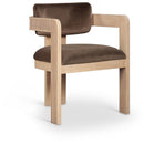  Color_Brown -- Sacha Brown Velvet Upholstered Dining Chair IMAGE 1
