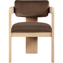  Color_Brown -- Sacha Brown Velvet Upholstered Dining Chair IMAGE 3