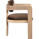  Color_Brown -- Sacha Brown Velvet Upholstered Dining Chair IMAGE 4