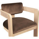  Color_Brown -- Sacha Brown Velvet Upholstered Dining Chair IMAGE 6