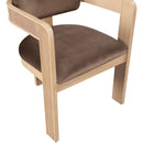  Color_Brown -- Sacha Brown Velvet Upholstered Dining Chair IMAGE 7