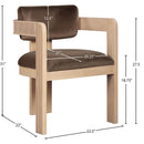  Color_Brown -- Sacha Brown Velvet Upholstered Dining Chair IMAGE 8