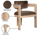 Color_Brown -- Sacha Brown Velvet Upholstered Dining Chair IMAGE 9
