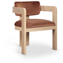  Color_Cognac -- Sacha Cognac Velvet Upholstered Dining Chair IMAGE 1