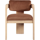  Color_Cognac -- Sacha Cognac Velvet Upholstered Dining Chair IMAGE 3