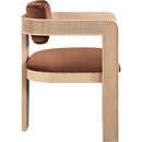  Color_Cognac -- Sacha Cognac Velvet Upholstered Dining Chair IMAGE 4