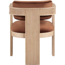  Color_Cognac -- Sacha Cognac Velvet Upholstered Dining Chair IMAGE 5