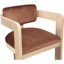  Color_Cognac -- Sacha Cognac Velvet Upholstered Dining Chair IMAGE 6