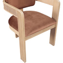  Color_Cognac -- Sacha Cognac Velvet Upholstered Dining Chair IMAGE 7