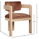  Color_Cognac -- Sacha Cognac Velvet Upholstered Dining Chair IMAGE 8