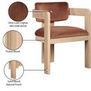 Color_Cognac -- Sacha Cognac Velvet Upholstered Dining Chair IMAGE 9