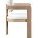 Meridian Sacha Cream Velvet Dining Chair IMAGE 4