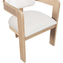  Color_Cream -- Sacha Cream Velvet Upholstered Dining Chair IMAGE 7