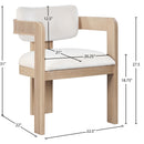  Color_Cream -- Sacha Cream Velvet Upholstered Dining Chair IMAGE 8