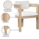  Color_Cream -- Sacha Cream Velvet Upholstered Dining Chair IMAGE 9