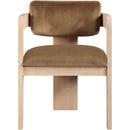 Meridian Sacha Saddle Velvet Dining Chair IMAGE 3