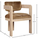  Color_Saddle -- Sacha Saddle Velvet Upholstered Dining Chair IMAGE 8