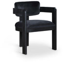 Meridian Sacha Black Velvet Dining Chair IMAGE 1