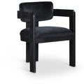  Color_Black -- Sacha Black Velvet Upholstered Dining Chair IMAGE 1