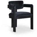  Color_Black -- Sacha Black Velvet Upholstered Dining Chair IMAGE 1