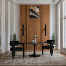  Color_Black -- Sacha Black Velvet Upholstered Dining Chair IMAGE 2