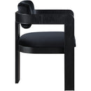  Color_Black -- Sacha Black Velvet Upholstered Dining Chair IMAGE 4
