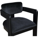  Color_Black -- Sacha Black Velvet Upholstered Dining Chair IMAGE 6