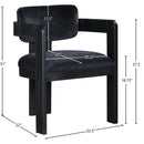  Color_Black -- Sacha Black Velvet Upholstered Dining Chair IMAGE 8