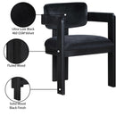  Color_Black -- Sacha Black Velvet Upholstered Dining Chair IMAGE 9