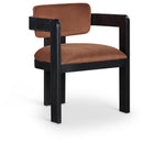  Color_Cognac -- Sacha Cognac Velvet Upholstered Dining Chair IMAGE 1