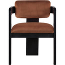  Color_Cognac -- Sacha Cognac Velvet Upholstered Dining Chair IMAGE 3