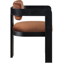  Color_Cognac -- Sacha Cognac Velvet Upholstered Dining Chair IMAGE 4