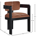  Color_Cognac -- Sacha Cognac Velvet Upholstered Dining Chair IMAGE 8
