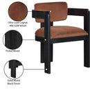  Color_Cognac -- Sacha Cognac Velvet Upholstered Dining Chair IMAGE 9