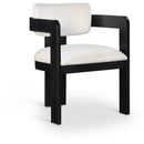 Meridian Sacha Cream Velvet Dining Chair IMAGE 1