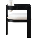  Color_Cream -- Sacha Cream Velvet Upholstered Dining Chair IMAGE 4