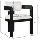  Color_Cream -- Sacha Cream Velvet Upholstered Dining Chair IMAGE 8