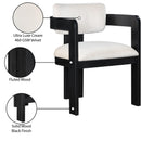Meridian Sacha Cream Velvet Dining Chair IMAGE 9
