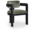  Color_Green -- Sacha Green Velvet Upholstered Dining Chair IMAGE 1